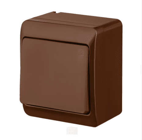 HERMES BROWN BUTTON NT "BELL" IP44 SCREW TERMINALS 10AX 250V