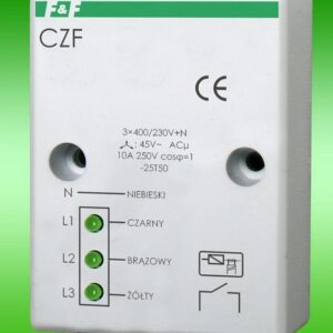 CZF PHASE LOSS AND ASYMMETRY SENSOR 10A 1Z 3X400/230V+N AC DIN RAIL