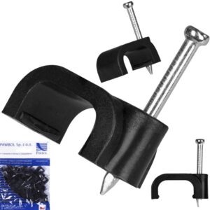 FLOP-10/6/100 UCHWYT KABLOWY Z GWOŹDZIEM D YDYP3X1,5 10/6 CZARNY