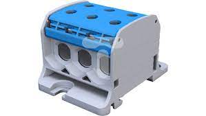 STB  50-3 ZŁĄCZKA SZYNOWA GWINTOWA 3X 6-50MM2 / 4-35MM2 AL/CU 87360 SIMBLOCK NIEBIESKI