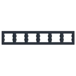 Schneider Electric Asfora, ramka 6-krotna, pozioma, antracyt, EPH5800671