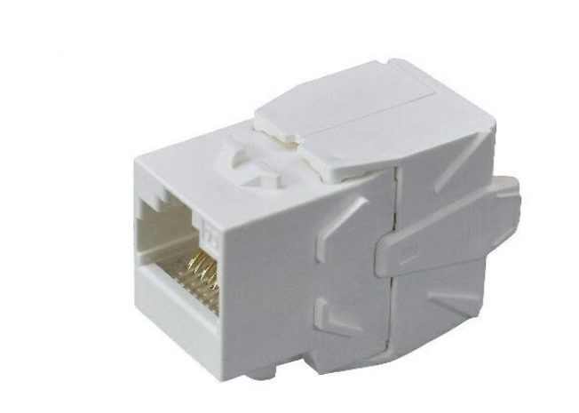 M45 BIAŁY GNIAZDO KOMPUTEROWE 1M 1X UAE 8 UTP RJ 45 KAT. 6 BEZNARZĘDZIOWE