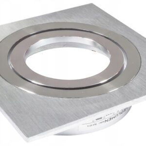 DLA-07/1 SREBRNY OPRAWA SUFITOWA PT KWADRAT 1X GU10/ 50W ALUMINIUM ANODOWANE