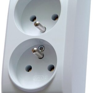 BIS WHITE SOCKET NT 2X Z/U IP20 SCREW TERMINALS 16A 250V
