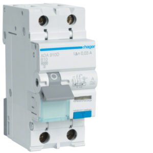 ADA910D B 10A/ 30MA/A RESIDUAL CURRENT CIRCUIT BREAKER B 10A 1P+N 2M 30MA A 6KA
