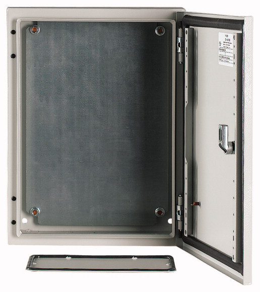 CS 43/150 METAL ENCLOSURE NT 400X300X150 FULL DOOR WITH PLATE IP65 GRAY