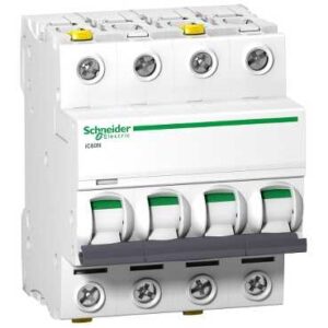 Schneider Electric Wyłącznik nadprądowy Acti9 iC60N-C32-4 C 32A 4-biegunowy, A9F04432