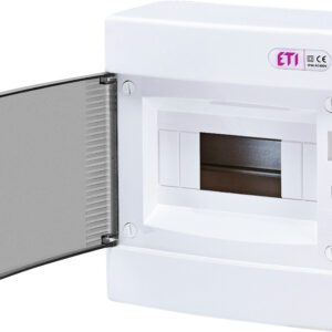 ECT8PT ROZDZIELNIA PLASTIKOWA NT 8M 1X 8M N+PE IP40 IK07 236X215X112 DRZWI DYMNE BIAŁY DIDO