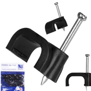 FLOP-8/6/100 UCHWYT KABLOWY Z GWOŹDZIEM D YDYP2X2.5 8/6 CZARNY