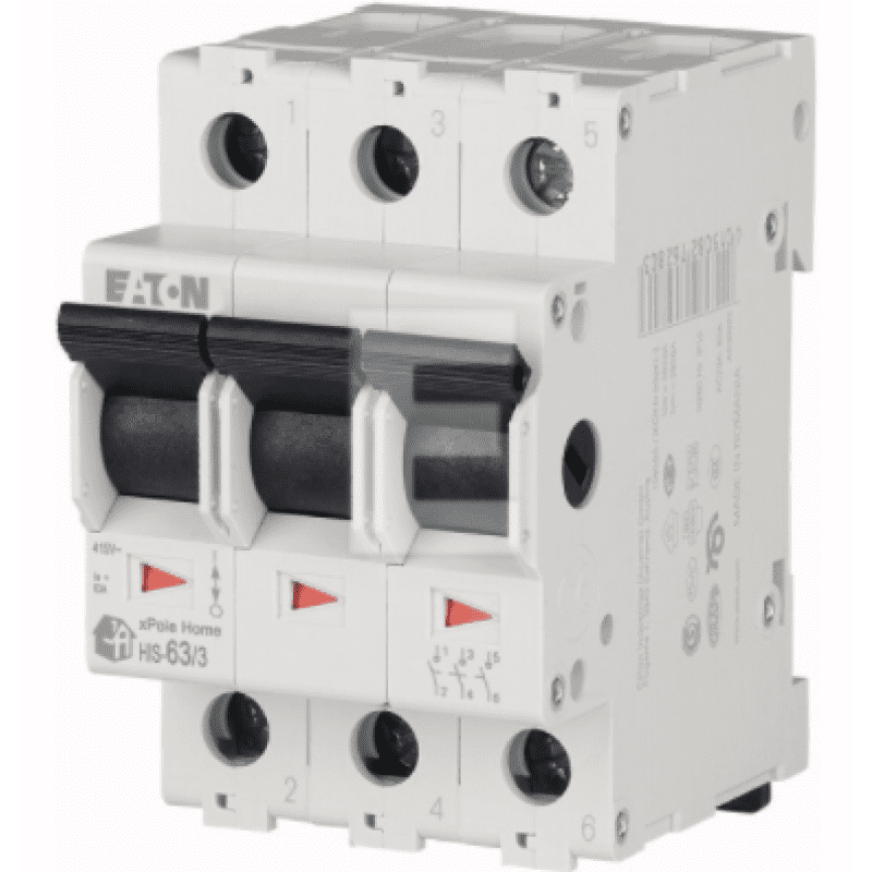 HIS-63/3 ISOLATING SWITCH MODULAR 63A 3P 3M 240V AC