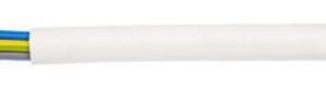 H05VV-F OWY 5X 1.0 ŻO BIAŁY PRZEWÓD OKRĄGŁY MIĘKKI 300/500V DO ODBIORNIKÓW RUCHOMYCH