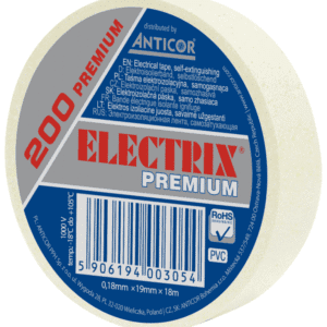 200 19X18 TAŚMA IZOLACYJNA 19MM 18M PVC BIAŁY PREMIUM