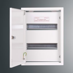 RZ-4NN2X12S ROZDZIELNIA METALOWA NT 24M 2X 12M N+PE IP30 392X288X130 DRZWI PEŁNE BIAŁY