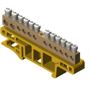 LZ-12/N LISTWA ZACISKOWA 12-TOROWA ZIELONA NA TH35