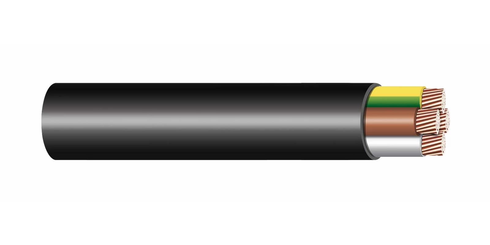 YKY 5X 6 YELLOW RE BLACK GROUND CABLE CU WIRE 0.6/1KV DRUM CLASS 1