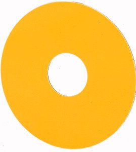 M22-XBK ROUND LABEL PLATE FI60 WITHOUT DESCRIPTION YELLOW
