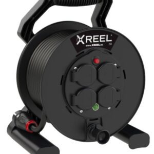 XREEL PRZEDŁUŻACZ BĘBNOWY 4X Z/U 30M IP44 H05RR-F 3X2.5 WTYCZKA GUMOWA 16A+ TERMIK