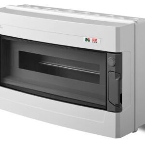 EP-LUX PLUS ROZDZIELNIA PLASTIKOWA NT 18M 1X 18M N+PE IP65 IK07 410X262X150 DRZWI DYMNE SZARY