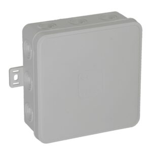 V7 PUSZKA INSTALACYJNA NT 100X100X41 IP54 IK07 PUSTA 12-WLOTOWA Z OSŁABIENIAMI KLIK SZARY