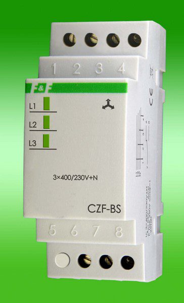 CZF-BS CZUJNIK ZANIKU I ASYMETRII FAZ 10A 1P 2M 3X400/230V+N ZE STAŁYM PROGIEM ASYMETRII