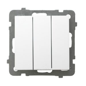 AS MODUŁ BIAŁY ŁĄCZNIK 3X ZACISKI SPRĘŻYNOWE 10AX 250V