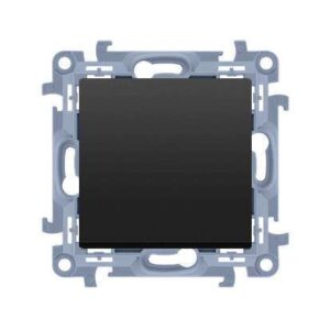 SIMON 10 MODULE BLACK MATT SWITCH 1-POLE SELF-LOCKING 10AX 250V