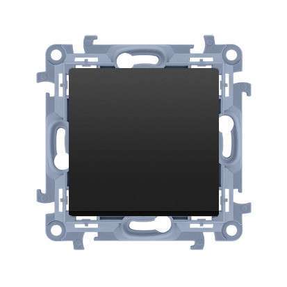 SIMON 10 MODULE BLACK MATT SWITCH 1-POLE SELF-LOCKING 10AX 250V