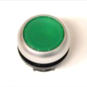 M22-DL-G RMQ-TITAN ILLUMINATED PUSH BUTTON DRIVE WITH SELF-RETURN TITANIUM/CYAN IP69
