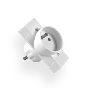 R-21 ROZGAŁĘŹNIK 1X Z/U OKRĄGŁY 2X B/U PŁASKI 16A BIAŁY