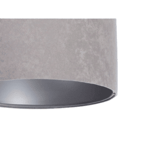 KAMELIA SZARY/ SREBRNY OPRAWA WISZĄCA 1X E27/ 60W IP20 TKANINA WELUROWA/ TWORZYWO