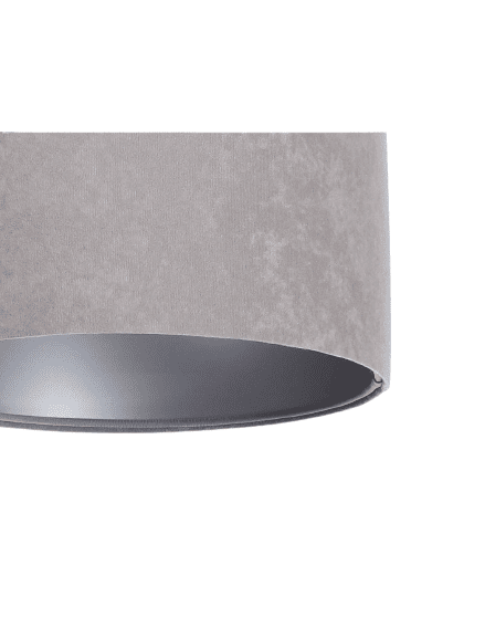 KAMELIA SZARY/ SREBRNY OPRAWA WISZĄCA 1X E27/ 60W IP20 TKANINA WELUROWA/ TWORZYWO