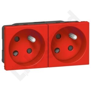 M45 CZERWONY GNIAZDO 4M 2X Z/U SKOŚNE DATA Z BLOKADĄ NA KLUCZ ZACISKI SPRĘŻYNOWE 16A 250V