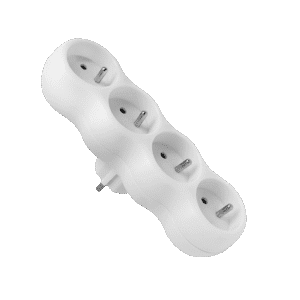 R-40CA ROZGAŁĘŹNIK 4X Z/U OKRĄGŁY 16A BIAŁY