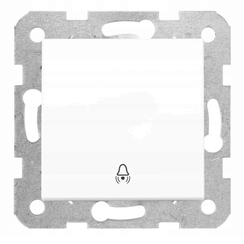 KARRE MODUŁ BIAŁY PRZYCISK "DZWONEK" 1X ZACISKI SPRĘŻYNOWE 10AX 250V