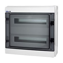 RH-36/2 ROZDZIELNIA PLASTIKOWA NT 36M 2X 18M N+PE IP65 IK07 420X435X138 DRZWI DYMNE BIAŁY NEOSERIES