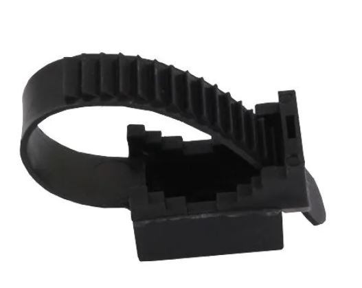UP-30/50 UV CABLE CLAMP WITH SCREW MOUNT AND STRAP BLACK