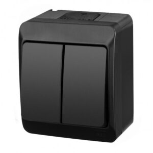 HERMES CZARNY ŁĄCZNIK NT SERYJNY IP44 ZACISKI ŚRUBOWE 10AX 250V