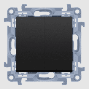 SIMON 10 MODUŁ CZARNY MAT ŁĄCZNIK SERYJNY PODŚWIETLANY ZACISKI ŚRUBOWE 10AX 250 V