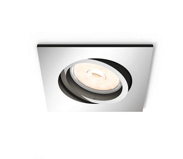 DONEGAL CHROM OPRAWA SUFITOWA PT KWADRAT 1X GU10/ 5.5W IP20 TWORZYWO