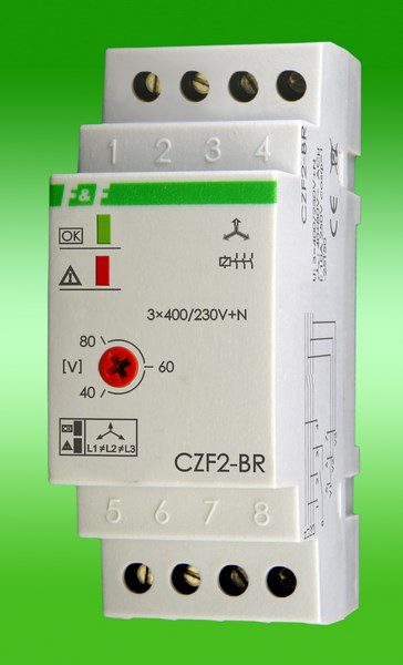 CZF-2BR CZUJNIK ZANIKU FAZY 10A 1Z 3X400/230V+N ACZ KONTROLĄ STYCZNIKA