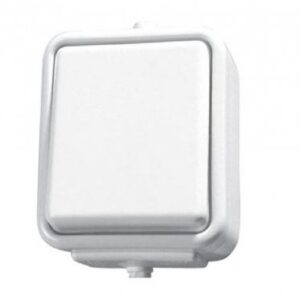 Schneider Electric Cedar, single-pole switch, IP44, white, WNT100C01