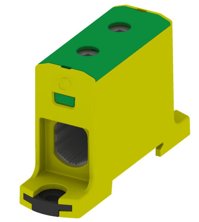 RAIL CONNECTOR THROUGH 1X AL/CU 25.0-150.0MM2 1000V AC/ 1500V DC UNIVERSAL TERMINAL ZO