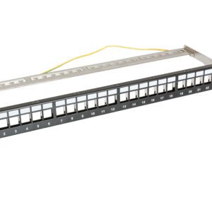 19" UNLOADED PATCH PANEL 19" 1U 24 PORTS BLACK
