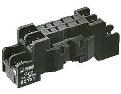 GZ2 SOCKET 7A 250V AC FOR R2M BLACK SCREW TERMINALS FOR RAIL OR BOARD
