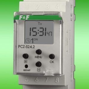 PCZ-524 ZEGAR STERUJĄCY 1-KANAŁOWY ASTRONOMICZNY NFC 16A 1P 2M 24-264V AC/DC