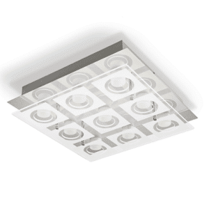 POLYGON CHROM CEILING LIGHT NT LED 9X5W WW 2700K 3600LM IP20 METAL/GLASS MASSIVE