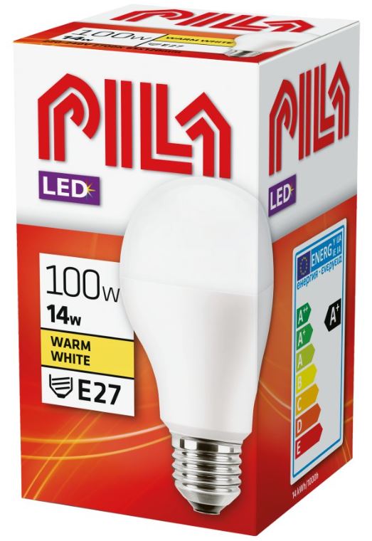 PILA LED ŻARÓWKA LED BULB 14/100W E27 230V MATOWA 827 WW 2700K 1550LM 180ST A65