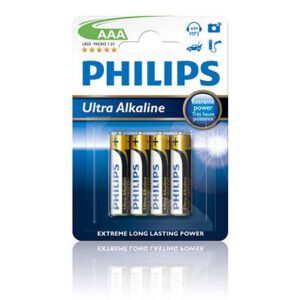LR03/ AAA ULTRA ALKALINE HIGH ALKALINE BATTERY 1.5V FI10.3 H44.5MM 44.0G BLS.4PCS.