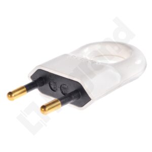 WTYCZKA 2P 2.5A PŁASKA BIAŁY HELIUM