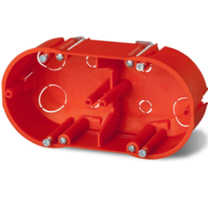 PK-2X60 PUSZKA INSTALACYJNA PT GIPS 2X FI60 IP20 Z WKRĘTAMI CEGLASTY